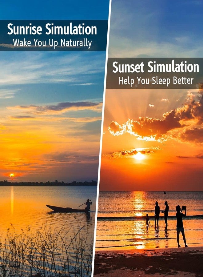 himster Soundsleep 3 in 1 Portable LED Wake Up Light with White Noise Player (for Babies and Adults) & Alarm Clock,Colored Sunrise and Sunset Simulation, Tap Snooze with Auto Timer. - Image 4